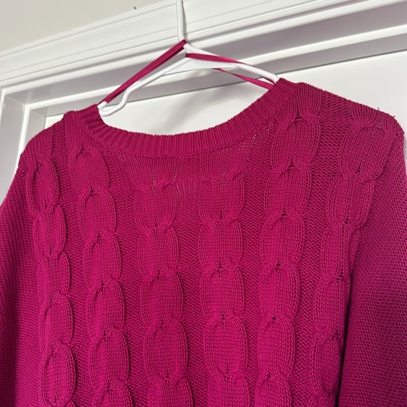 Pink Vince Camuto high/low sweater with zipper back Size M - Picture 2 of 5